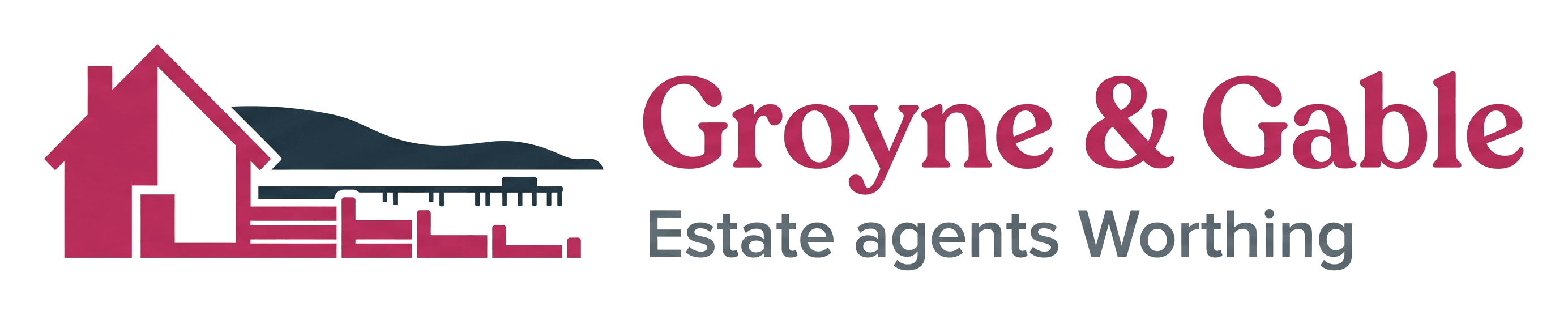 Groyne & Gable logo on its header colour. It reads: Groyne & Gable Estate agents Worthing.