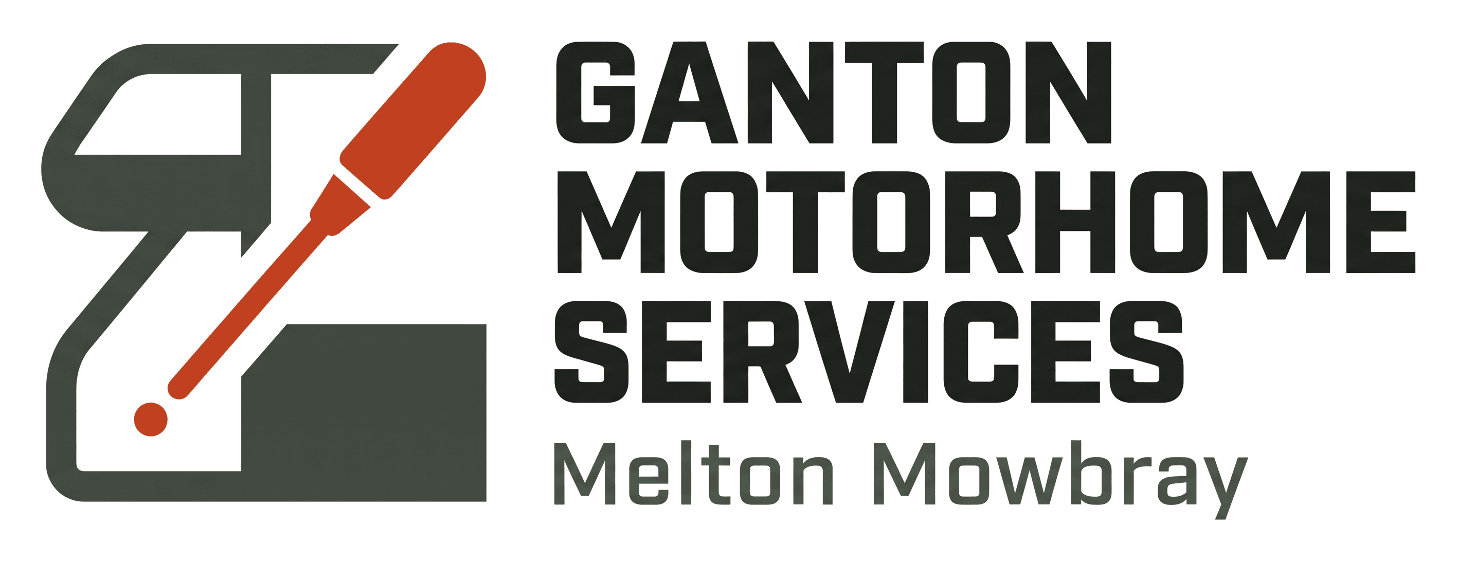 Ganton Motorhome Services logo on its header colour. It reads: GANTON, MOTORHOME, SERVICES, Melton Mowbray.