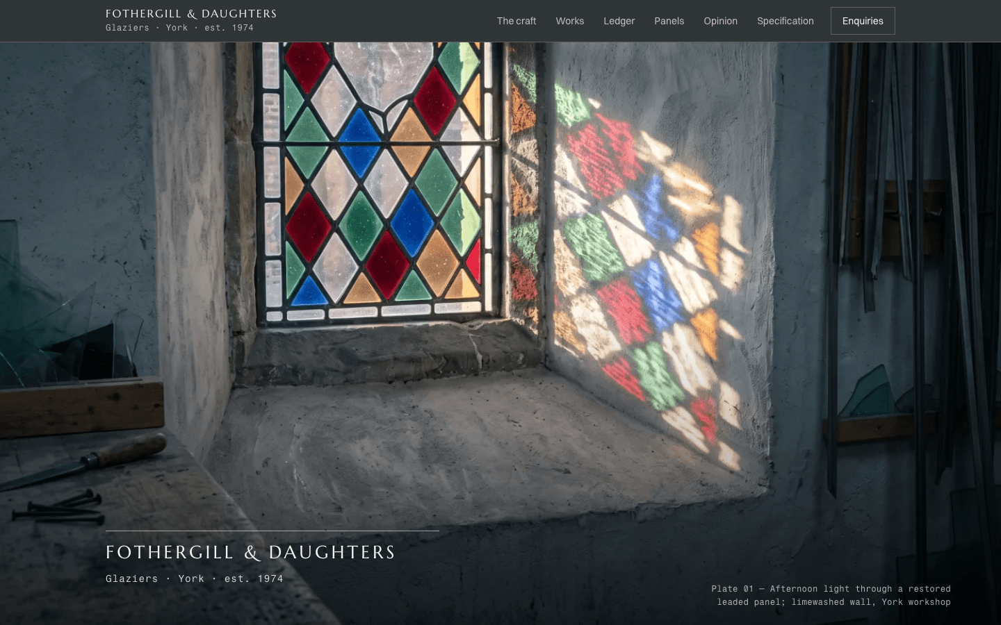 Fothergill & Daughters home page on a desktop screen