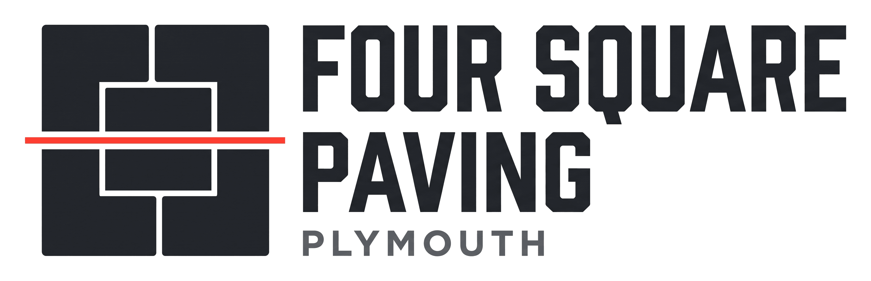 Four Square Paving logo on its header colour. It reads: FOUR SQUARE, PAVING, PLYMOUTH.