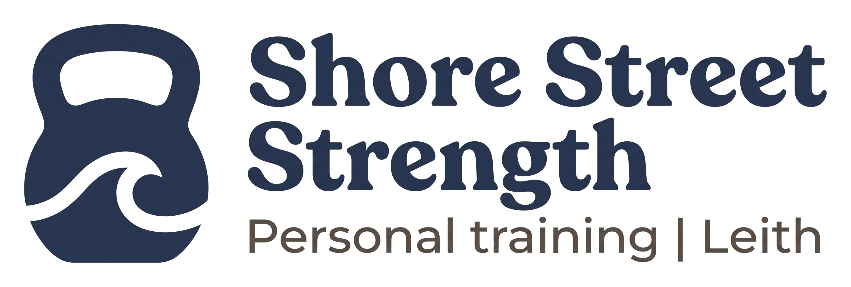 Shore Street Strength logo on its header colour. It reads: Shore Street, Strength, Personal training | Leith.