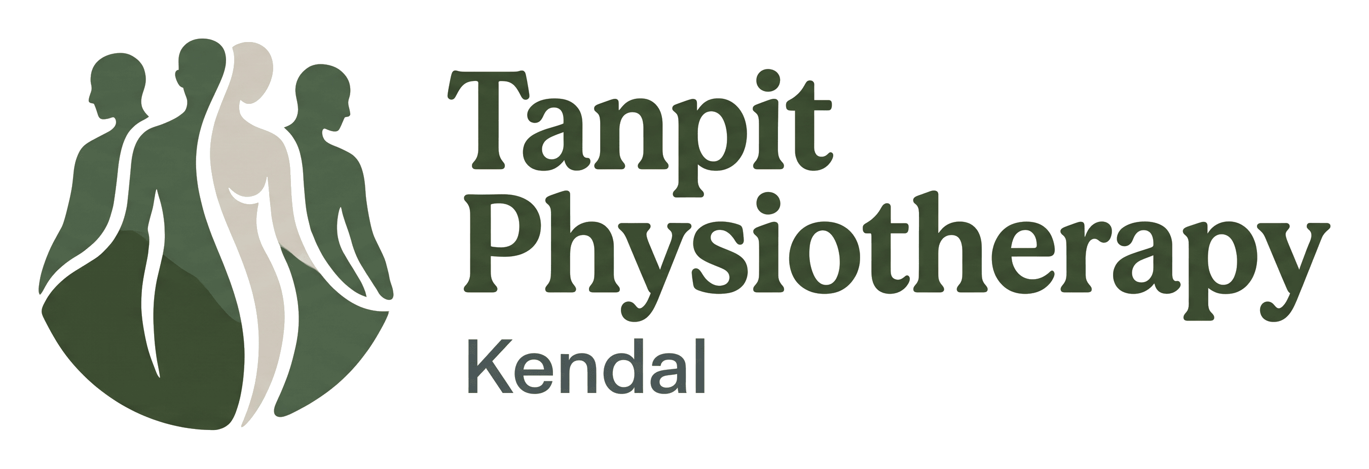 Tanpit Physiotherapy logo on its header colour. It reads: Tanpit, Physiotherapy, Kendal.