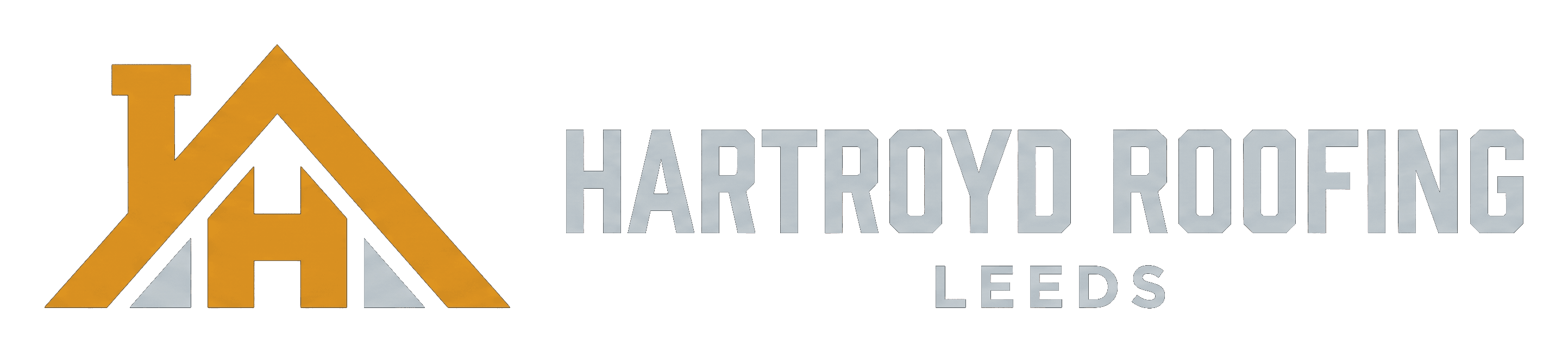 Hartroyd Roofing logo on its header colour. It reads: HARTROYD ROOFING, LEEDS.