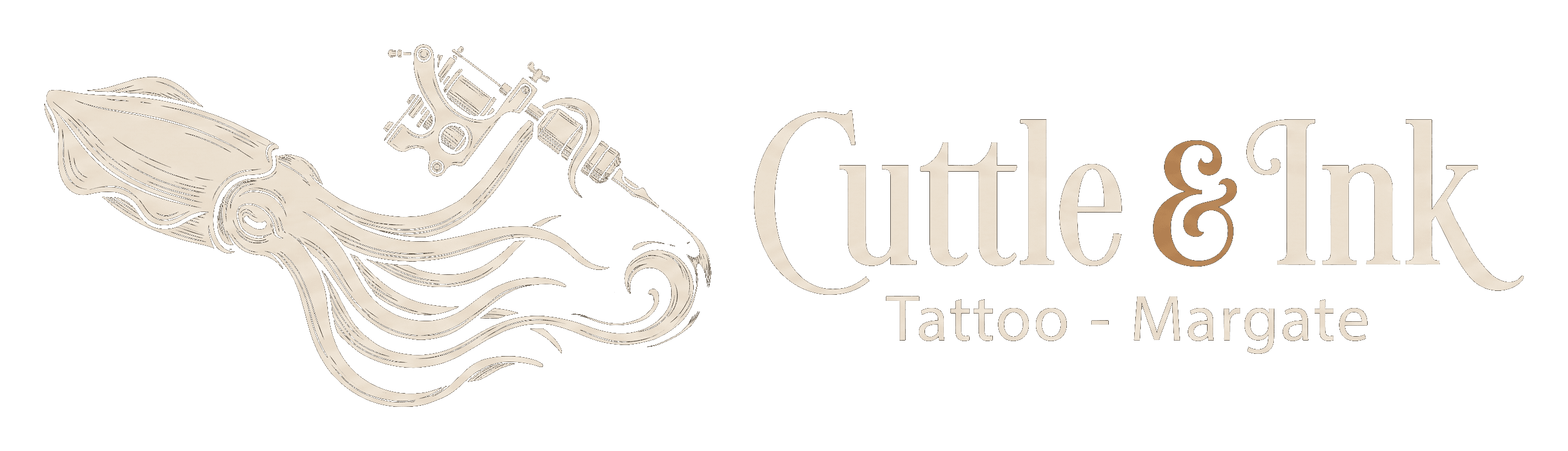 Cuttle & Ink logo on its header colour. It reads: Cuttle & Ink, Tattoo - Margate.