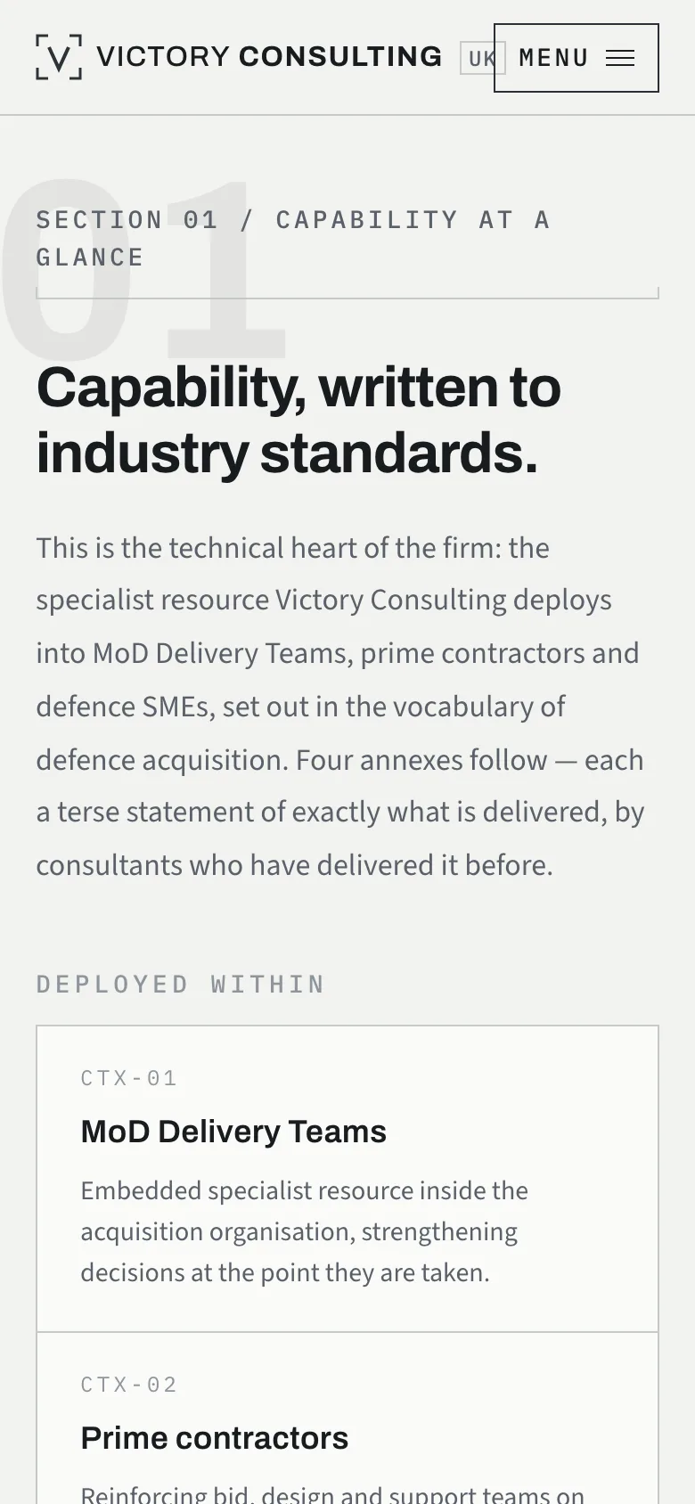 The restored capabilities page on a phone