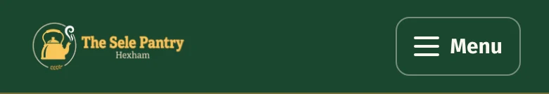 Header of the The Sele Pantry website (Café and bakery, Hexham). The logo reads: The Sele Pantry, Hexham.
