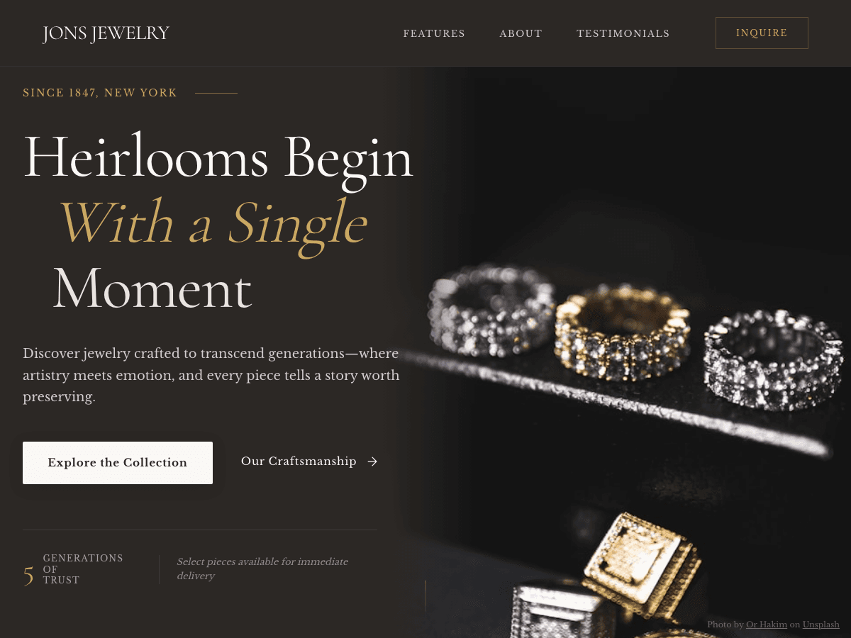 Jon’s Jewelry — jewellery · gold accent