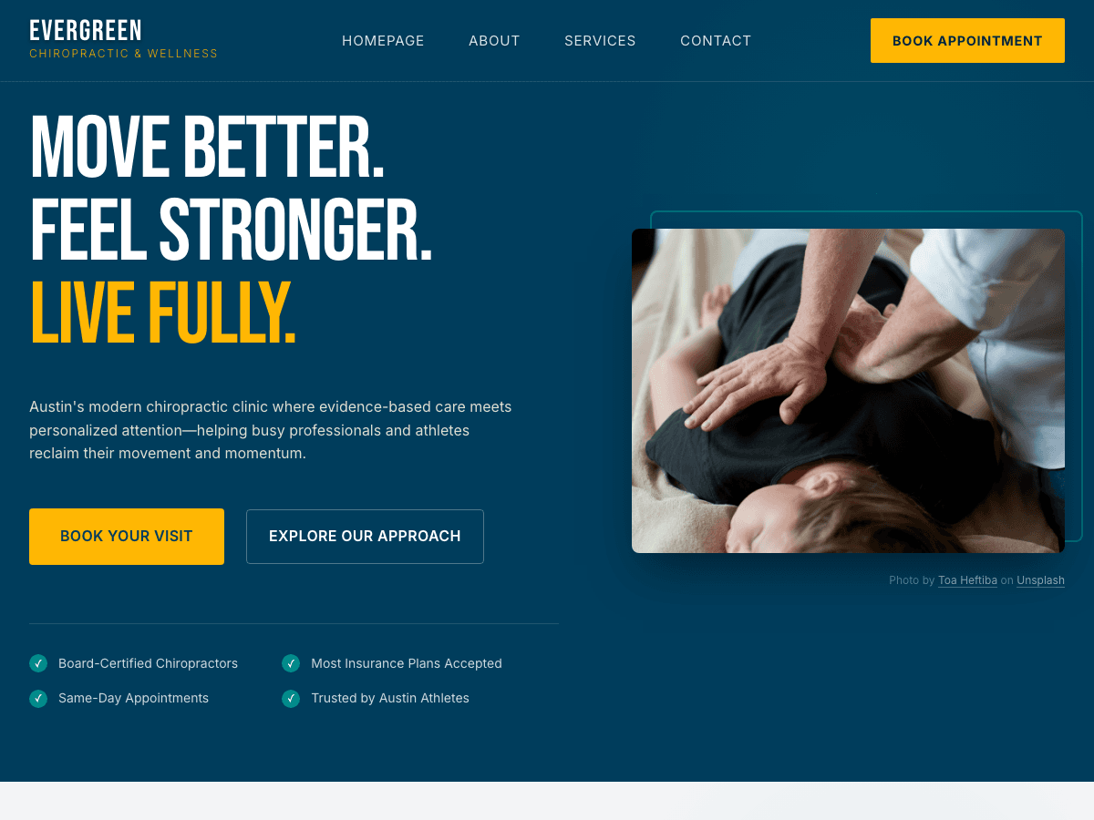Plate xii — Evergreen Chiropractic, a wellness clinic