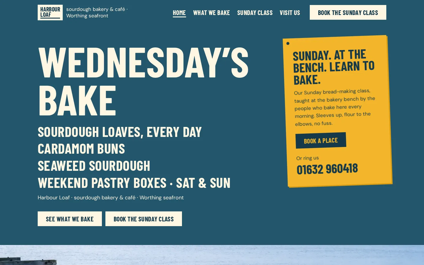 Harbour Loaf home page, built on ThemeSmith